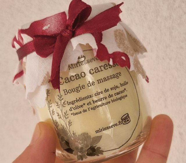 Bougie de massage Cacao caresse 